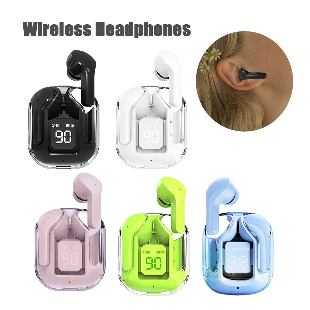 Transparent Bluetooth Earbuds – ENC Noise Cancelling Wireless Earphones