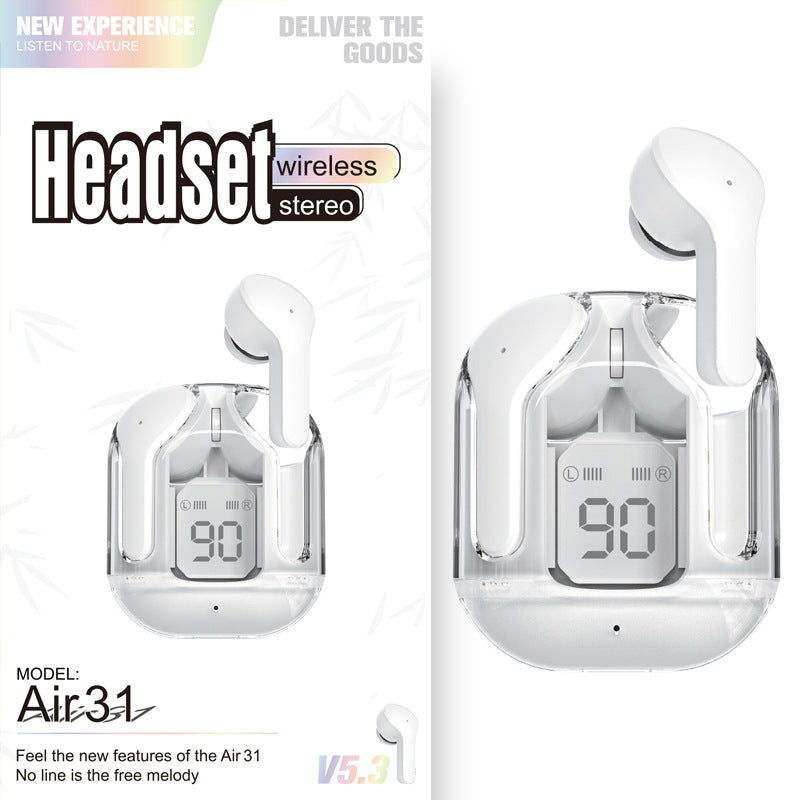 Transparent Bluetooth Earbuds – ENC Noise Cancelling Wireless Earphones