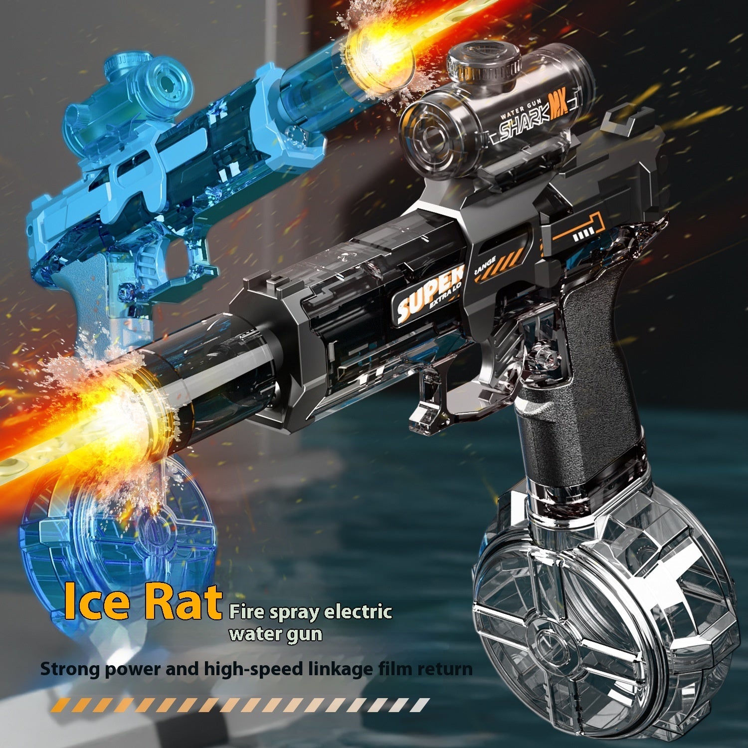 Electric Water Gun for Kids – Automatic LED Water Blaster Outdoor Toy