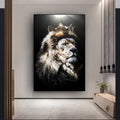 Black Deer Canvas Wall Art – Modern Wildlife Poster for Living Room Decor