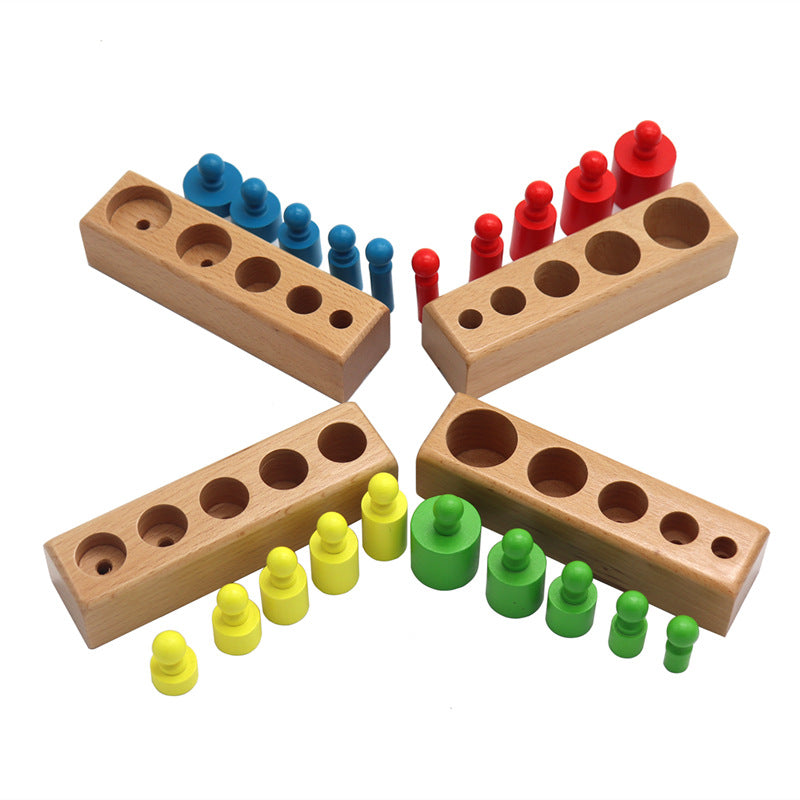 Montessori Wooden Size Sorting Blocks – Educational Color Matching Learning Toy for Kids