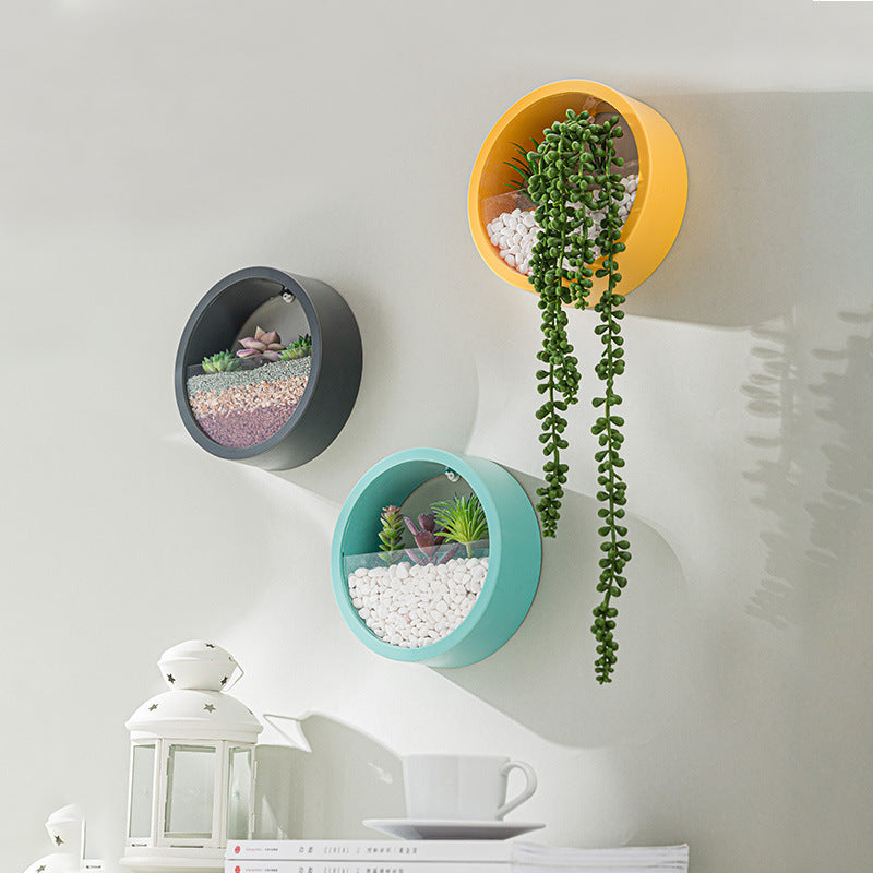 Round Wall Planter Vase – Modern Hanging Plant Pot Wall Decor