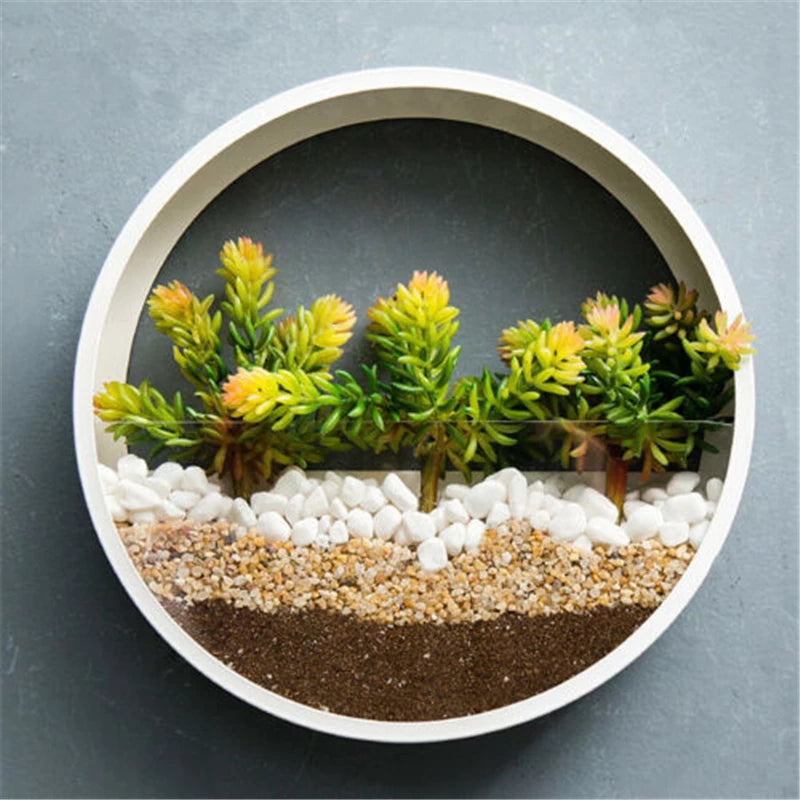 Round Wall Planter Vase – Modern Hanging Plant Pot Wall Decor