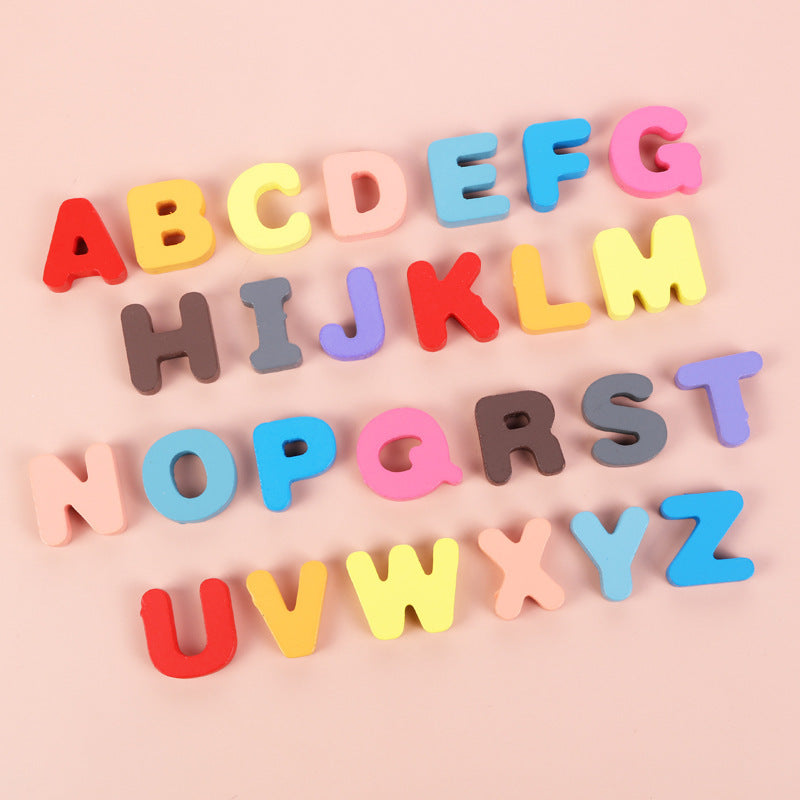 Montessori Alphabet & Number Learning Board – Wooden Educational Puzzle Toy for Kids