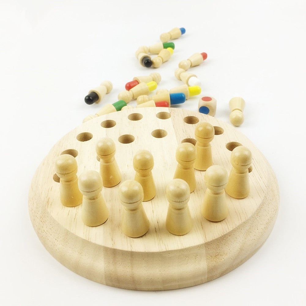 Montessori Wooden Color Matching Memory Game – Educational Learning Toy for Kids