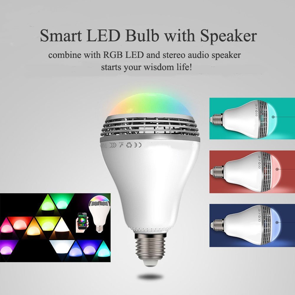 Smart LED Bluetooth Speaker Bulb – RGB Music Light Bulb with Wireless Speaker