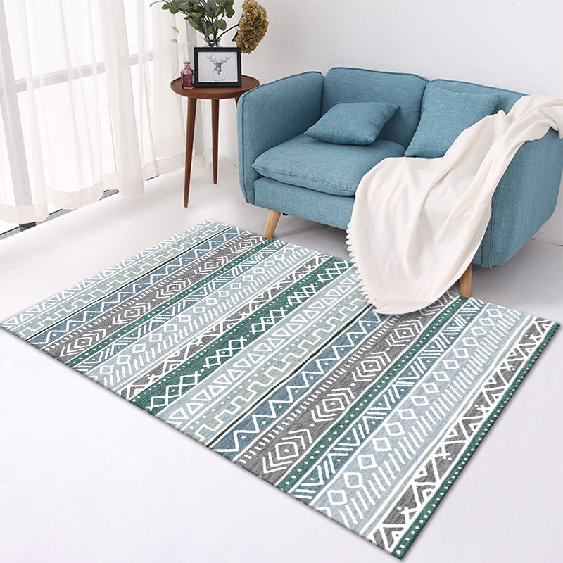 Modern Geometric Area Rug – Soft Living Room Carpet Decor