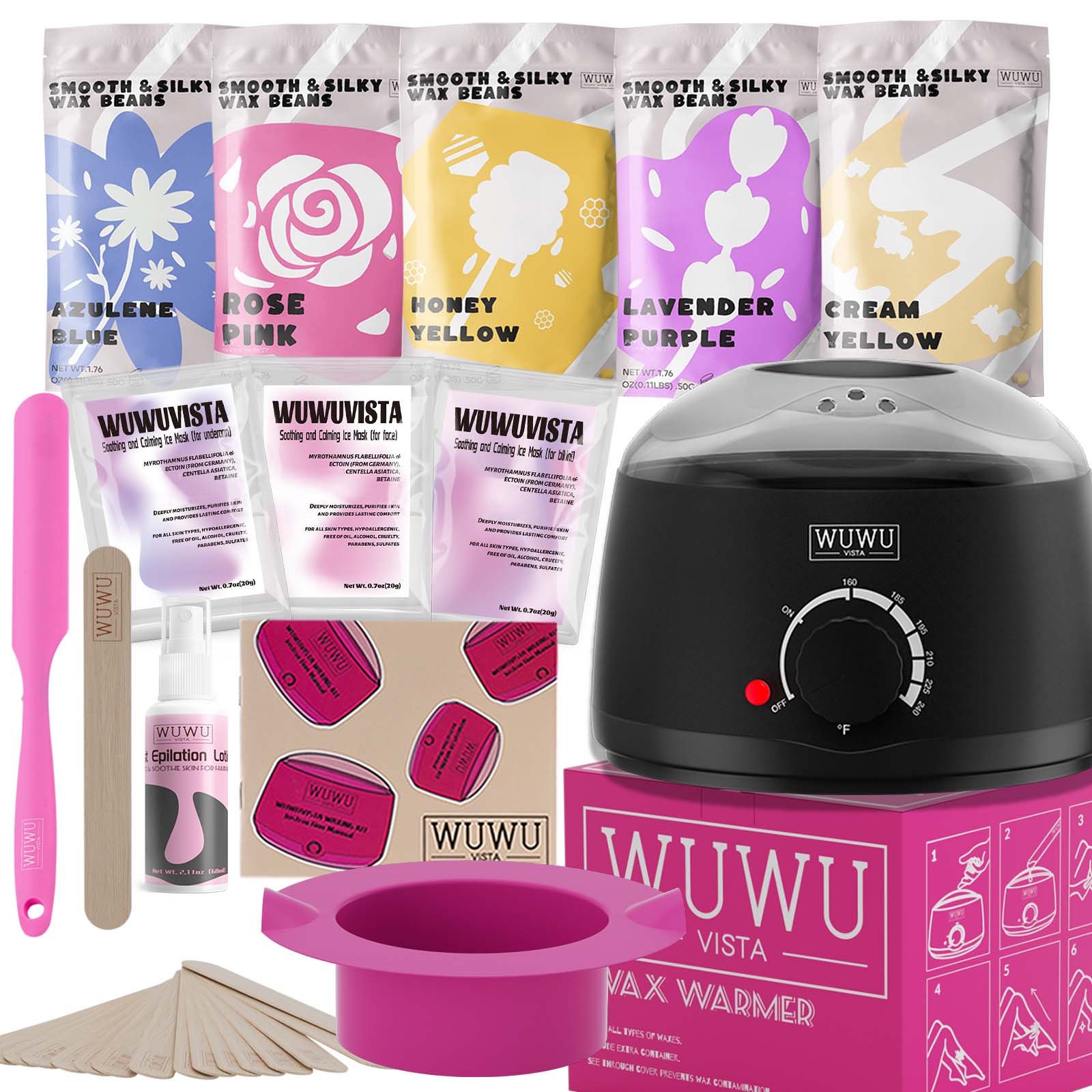 23-Piece Professional Waxing Kit With Wax Warmer.