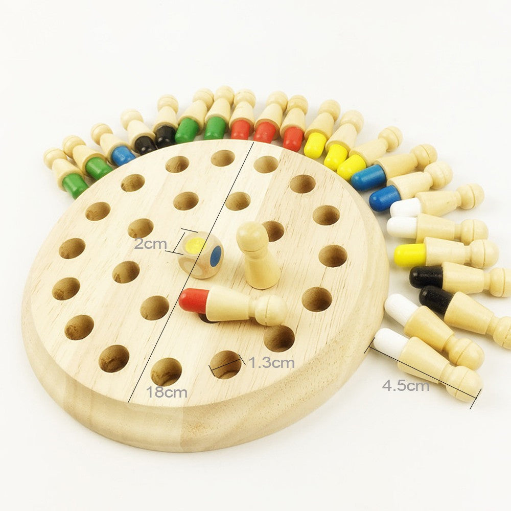 Montessori Wooden Color Matching Memory Game – Educational Learning Toy for Kids