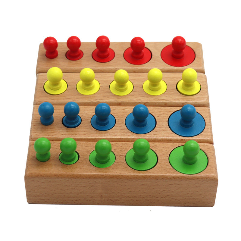 Montessori Wooden Size Sorting Blocks – Educational Color Matching Learning Toy for Kids