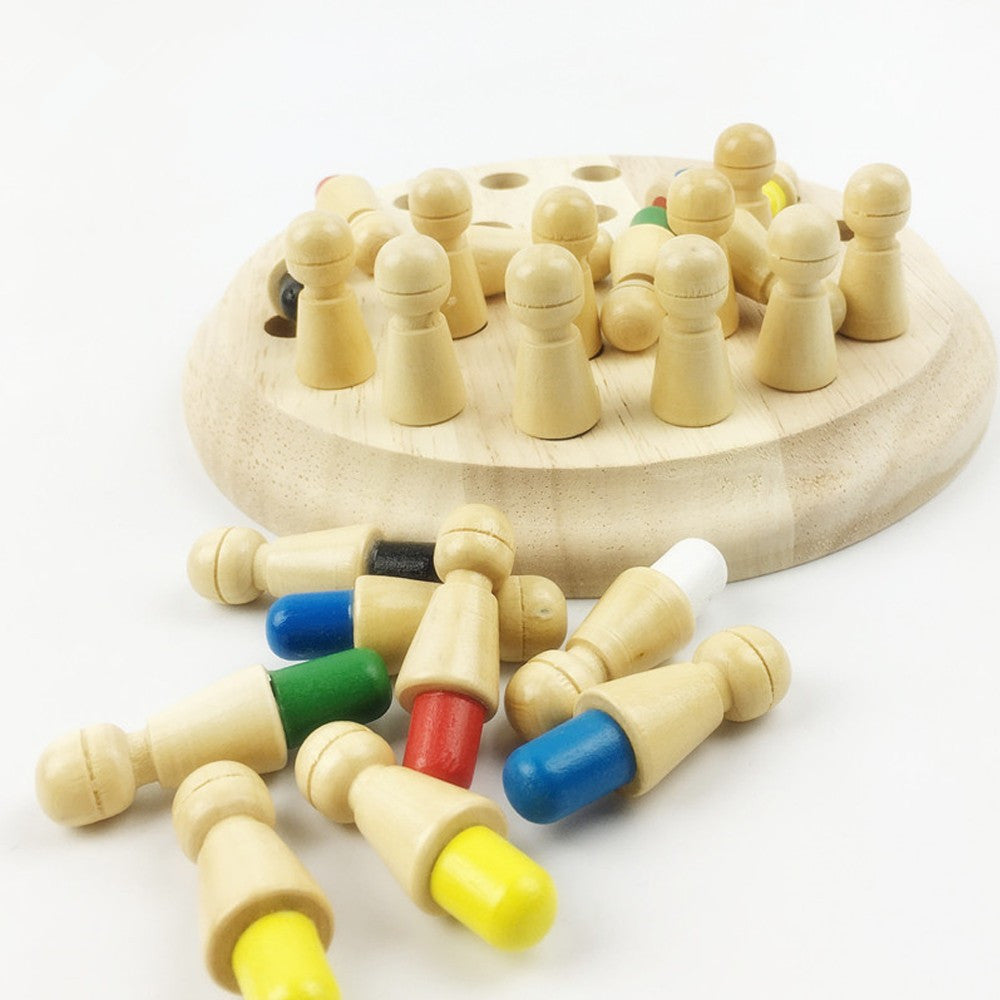 Montessori Wooden Color Matching Memory Game – Educational Learning Toy for Kids