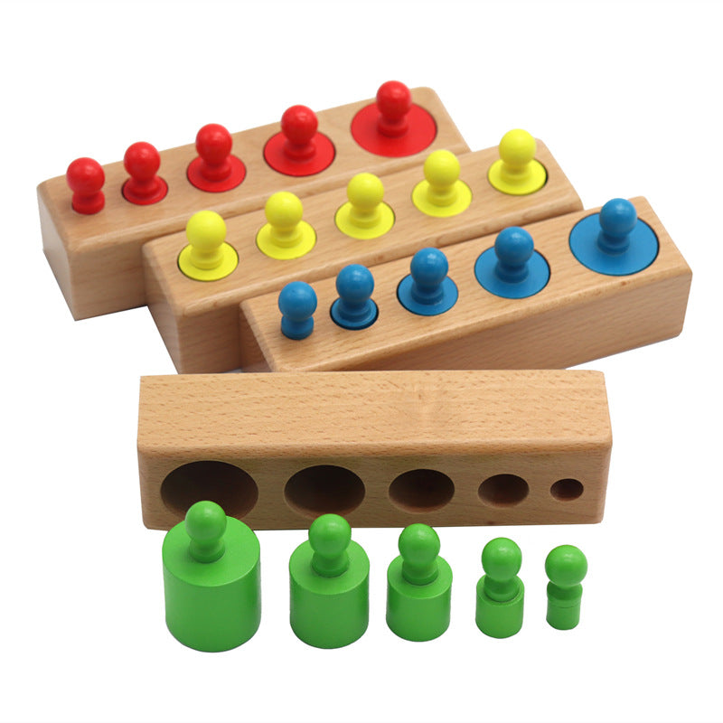 Montessori Wooden Size Sorting Blocks – Educational Color Matching Learning Toy for Kids