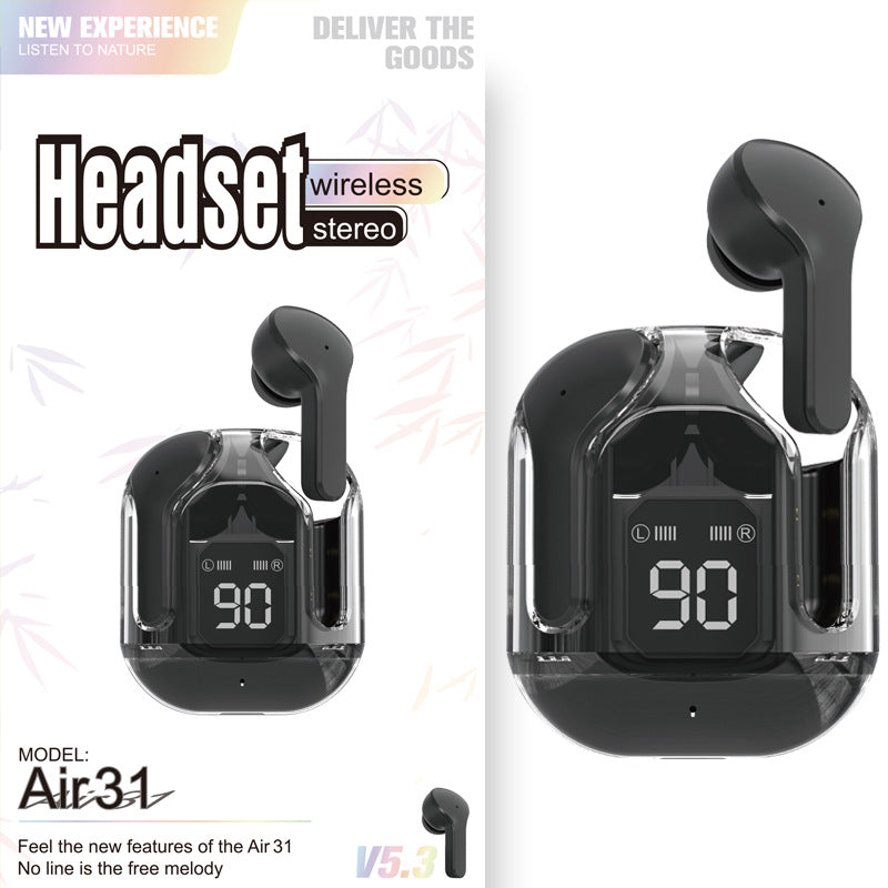 Transparent Bluetooth Earbuds – ENC Noise Cancelling Wireless Earphones
