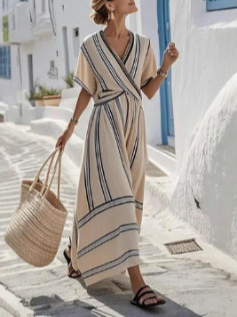 Elegant Summer Boho Maxi Dress – Lightweight Vacation Beach Dress