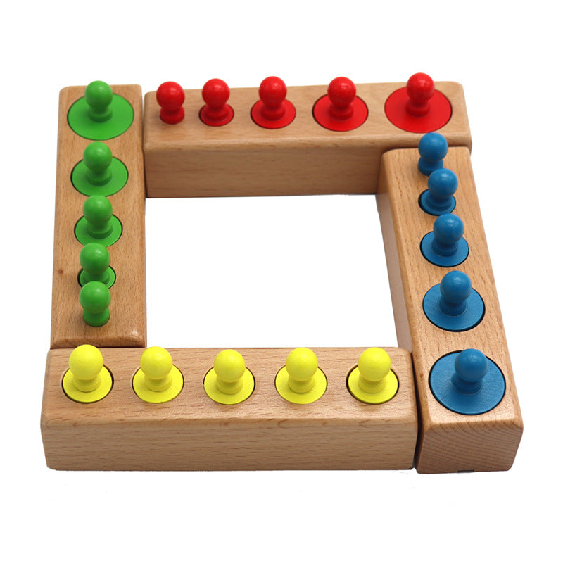 Montessori Wooden Size Sorting Blocks – Educational Color Matching Learning Toy for Kids