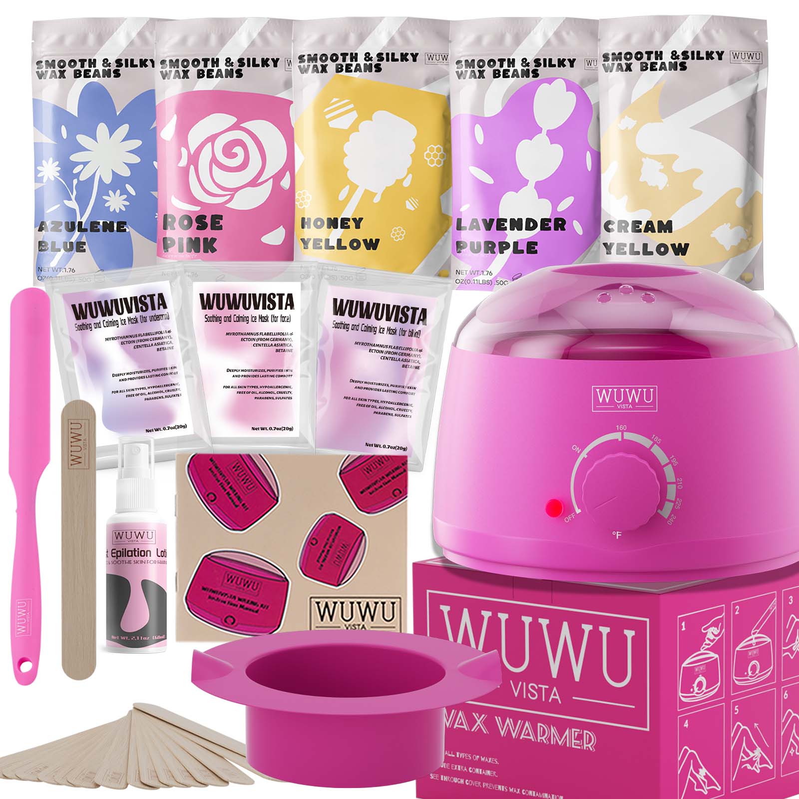 23-Piece Professional Waxing Kit With Wax Warmer.