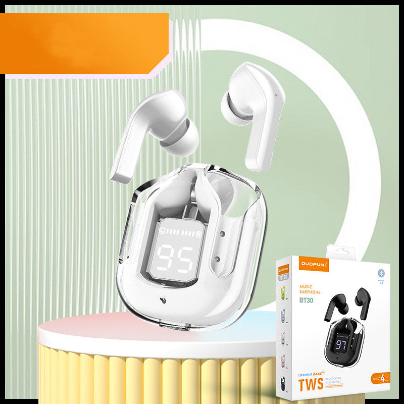 Transparent Bluetooth Earbuds – ENC Noise Cancelling Wireless Earphones