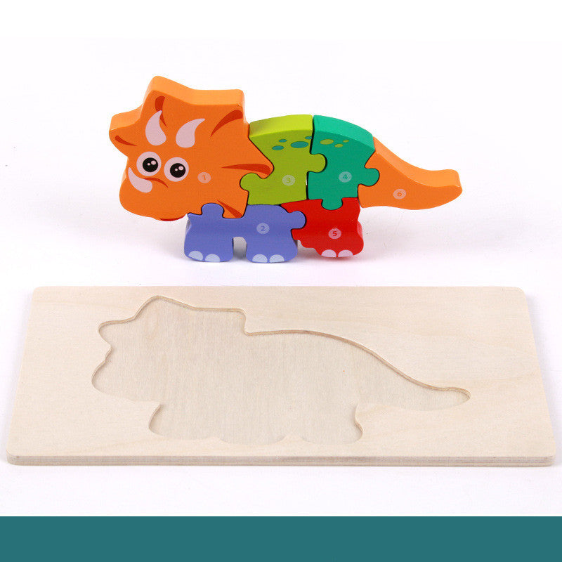 Montessori Wooden Animal Puzzle Toy – Educational Shape Matching Learning Toy for Kids