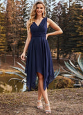 Elegant Burgundy Asymmetrical Dress – Summer Flowy Midi Dress for Women