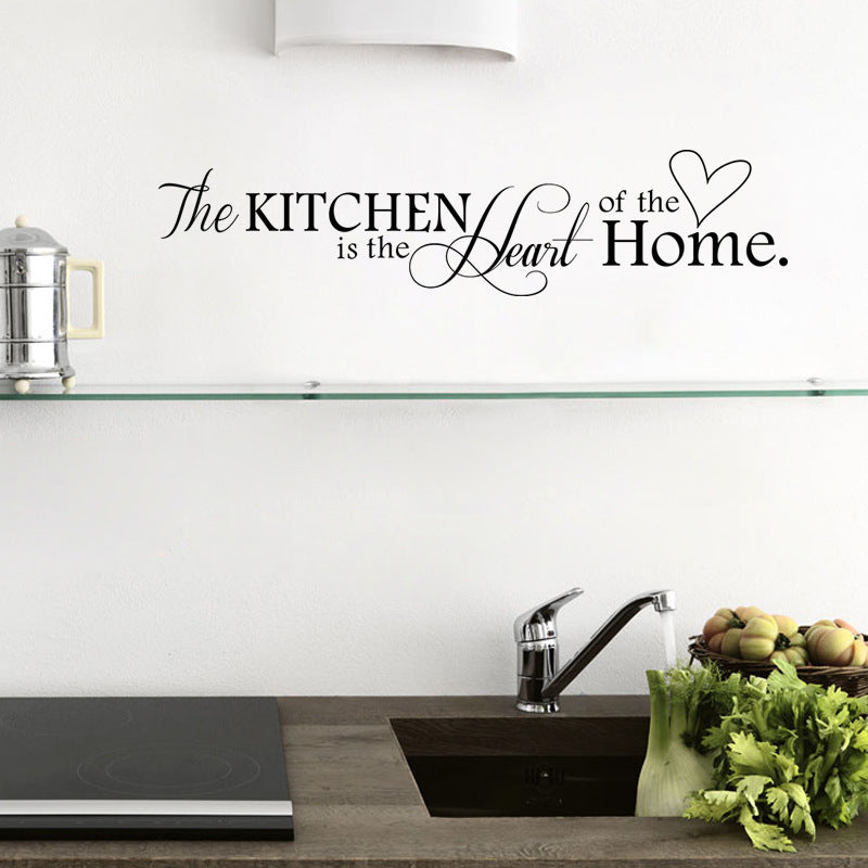 Kitchen Quote Wall Sticker – “The Kitchen Is The Heart Of The Home” Wall Decor