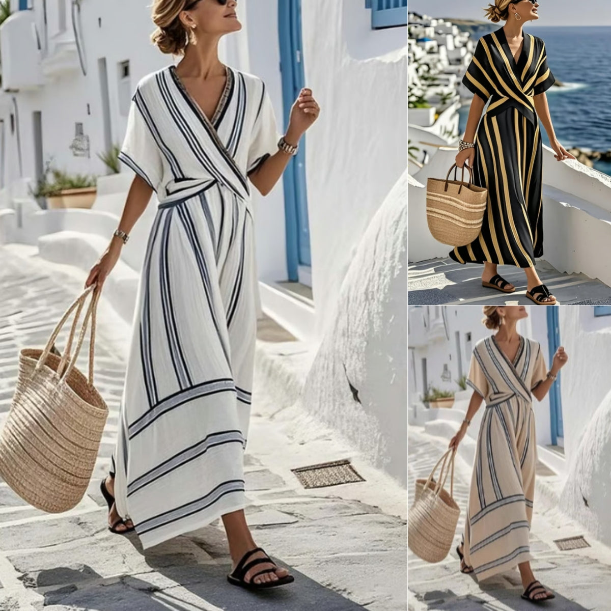 Elegant Summer Boho Maxi Dress – Lightweight Vacation Beach Dress