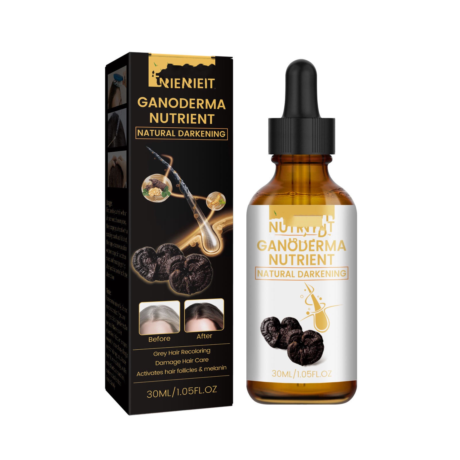 Ganoderma Hair Repair Serum – Natural Darkening & Hair Care Treatment