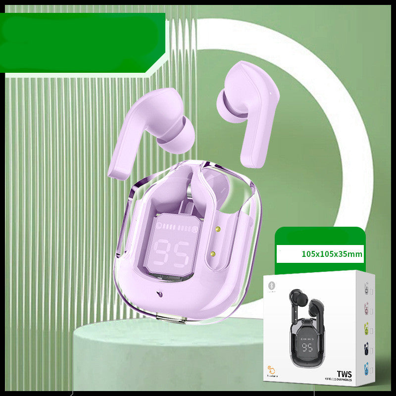 Transparent Bluetooth Earbuds – ENC Noise Cancelling Wireless Earphones