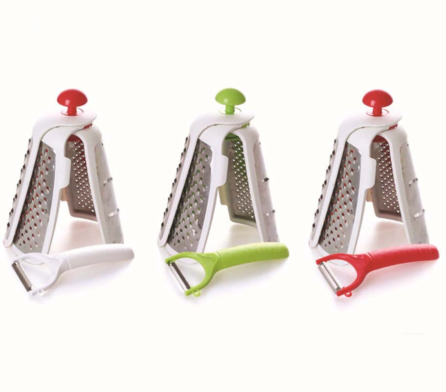 Collapsible Box Grater – Foldable Kitchen Cheese & Vegetable Grater Tool