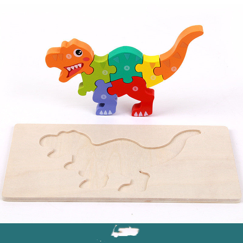 Montessori Wooden Animal Puzzle Toy – Educational Shape Matching Learning Toy for Kids