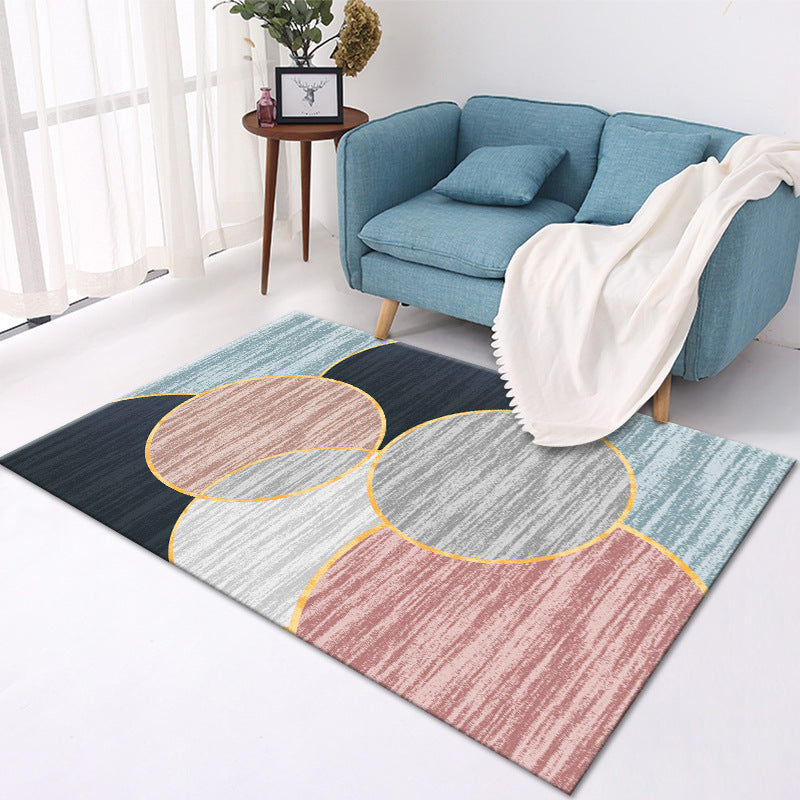 Modern Geometric Area Rug – Soft Living Room Carpet Decor