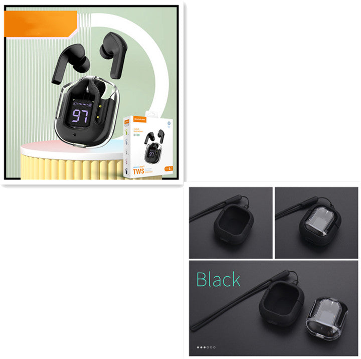 Transparent Bluetooth Earbuds – ENC Noise Cancelling Wireless Earphones