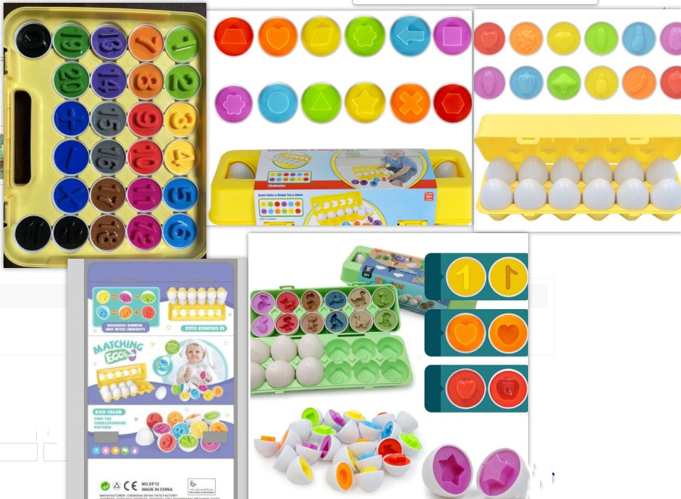 Montessori Egg Matching Toy for Kids – Educational Shape Sorting Learning Game