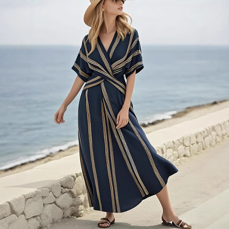 Elegant Summer Boho Maxi Dress – Lightweight Vacation Beach Dress
