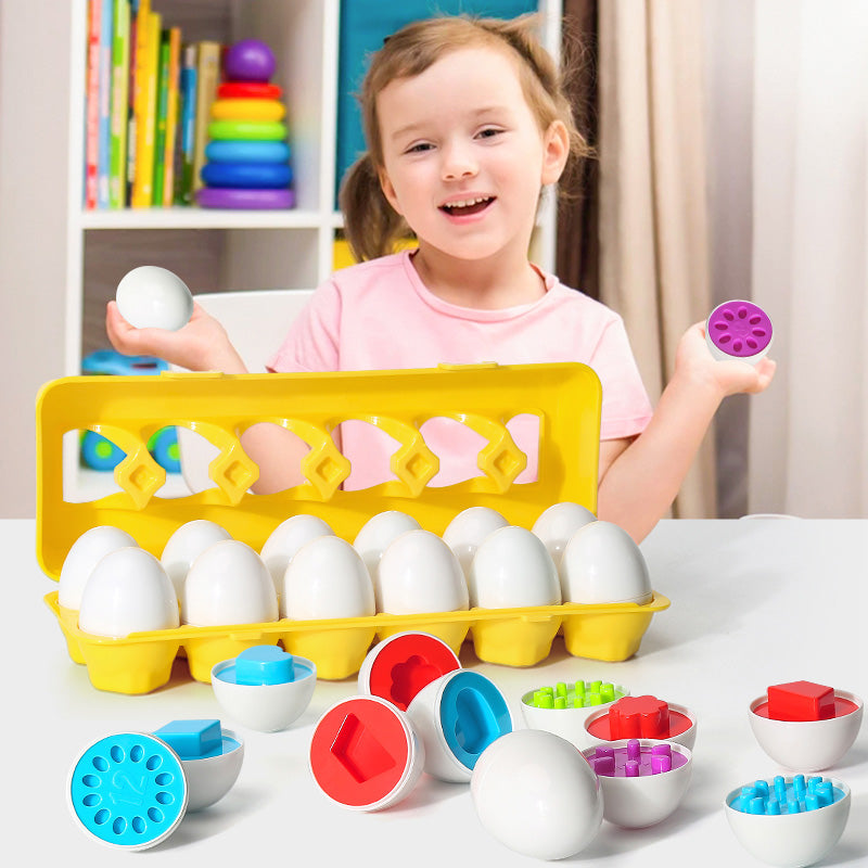 Montessori Egg Matching Toy for Kids – Educational Shape Sorting Learning Game