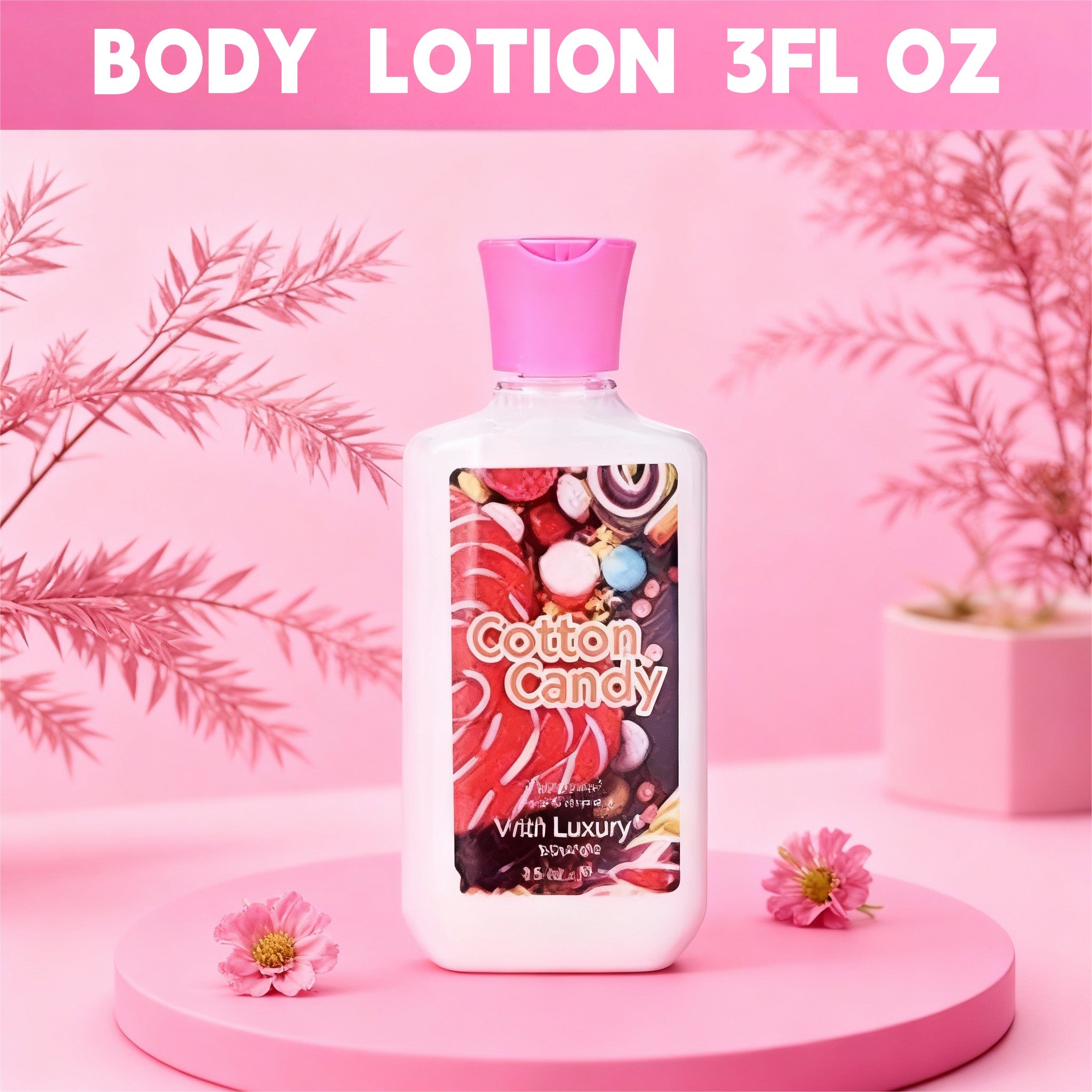 Cotton Candy Spa Gift Set – 3-Piece Body Care Travel Kit