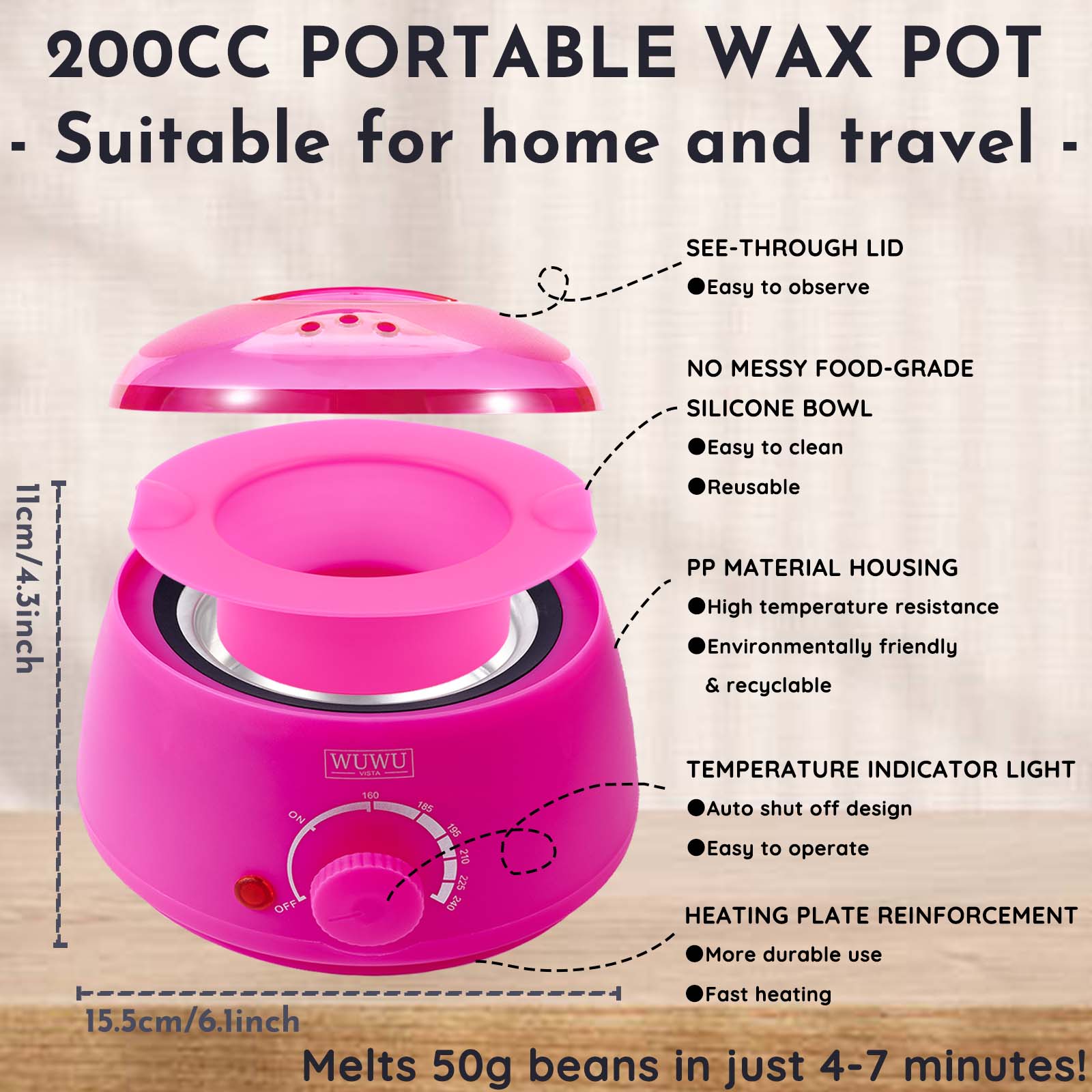23-Piece Professional Waxing Kit With Wax Warmer.