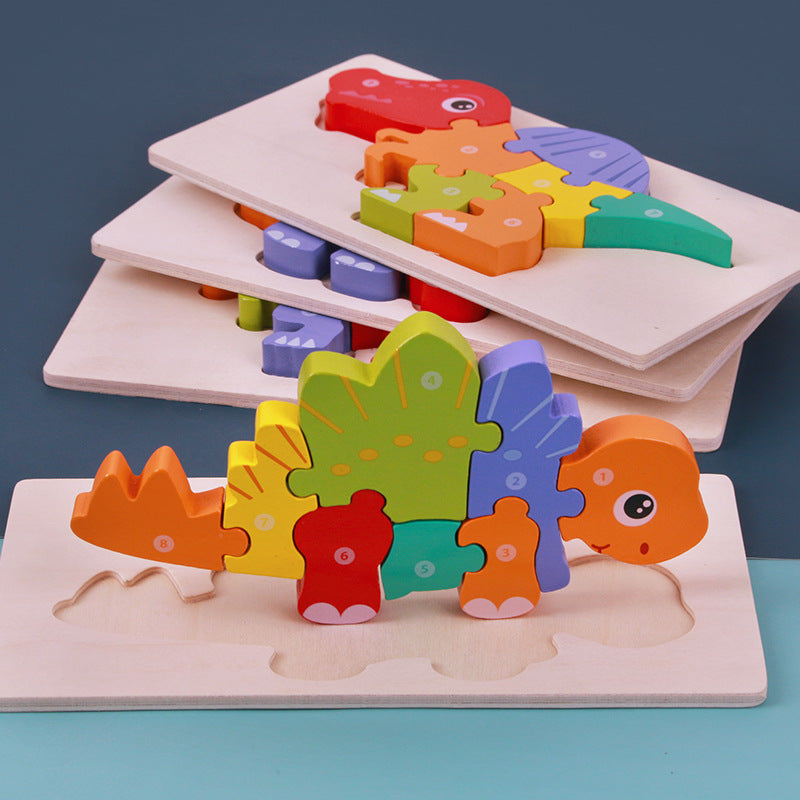 Montessori Wooden Animal Puzzle Toy – Educational Shape Matching Learning Toy for Kids