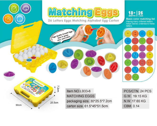 Montessori Egg Matching Toy for Kids – Educational Shape Sorting Learning Game