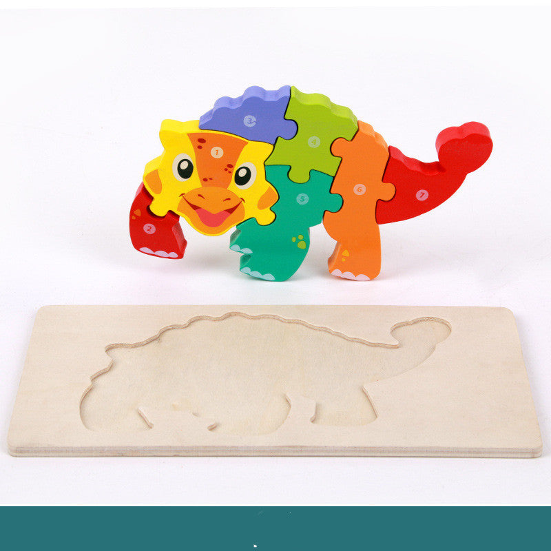 Montessori Wooden Animal Puzzle Toy – Educational Shape Matching Learning Toy for Kids