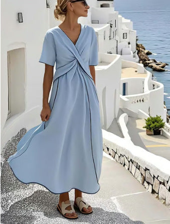 Elegant Summer Boho Maxi Dress – Lightweight Vacation Beach Dress