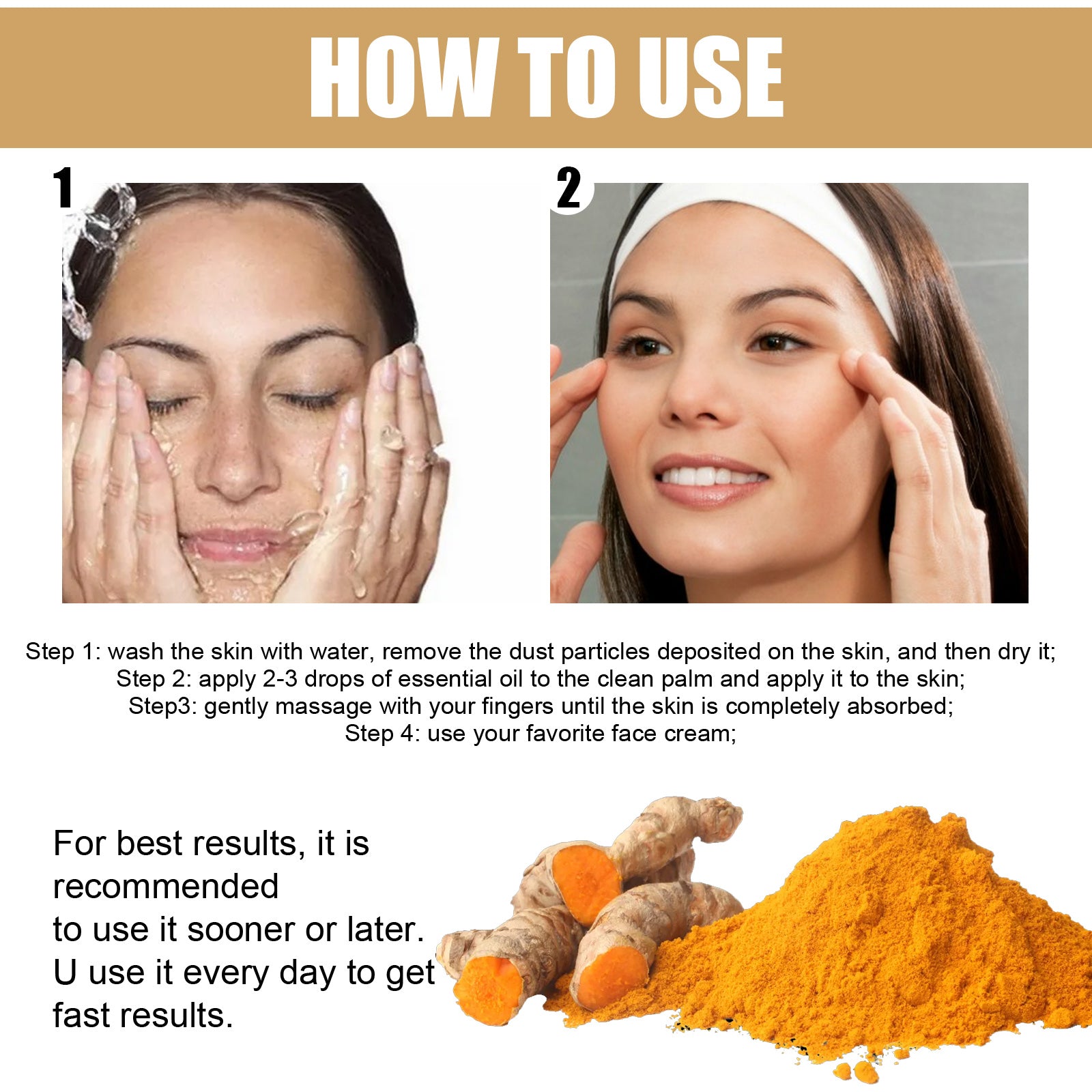 Turmeric Dark Spot Correcting Face Serum – Brightening & Skin Repair