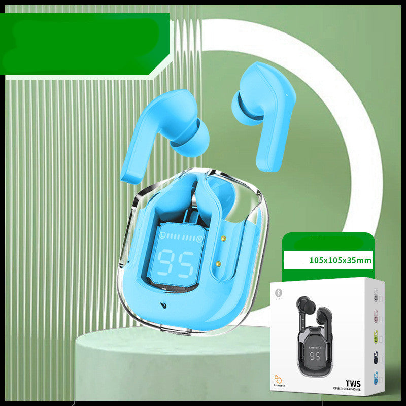 Transparent Bluetooth Earbuds – ENC Noise Cancelling Wireless Earphones