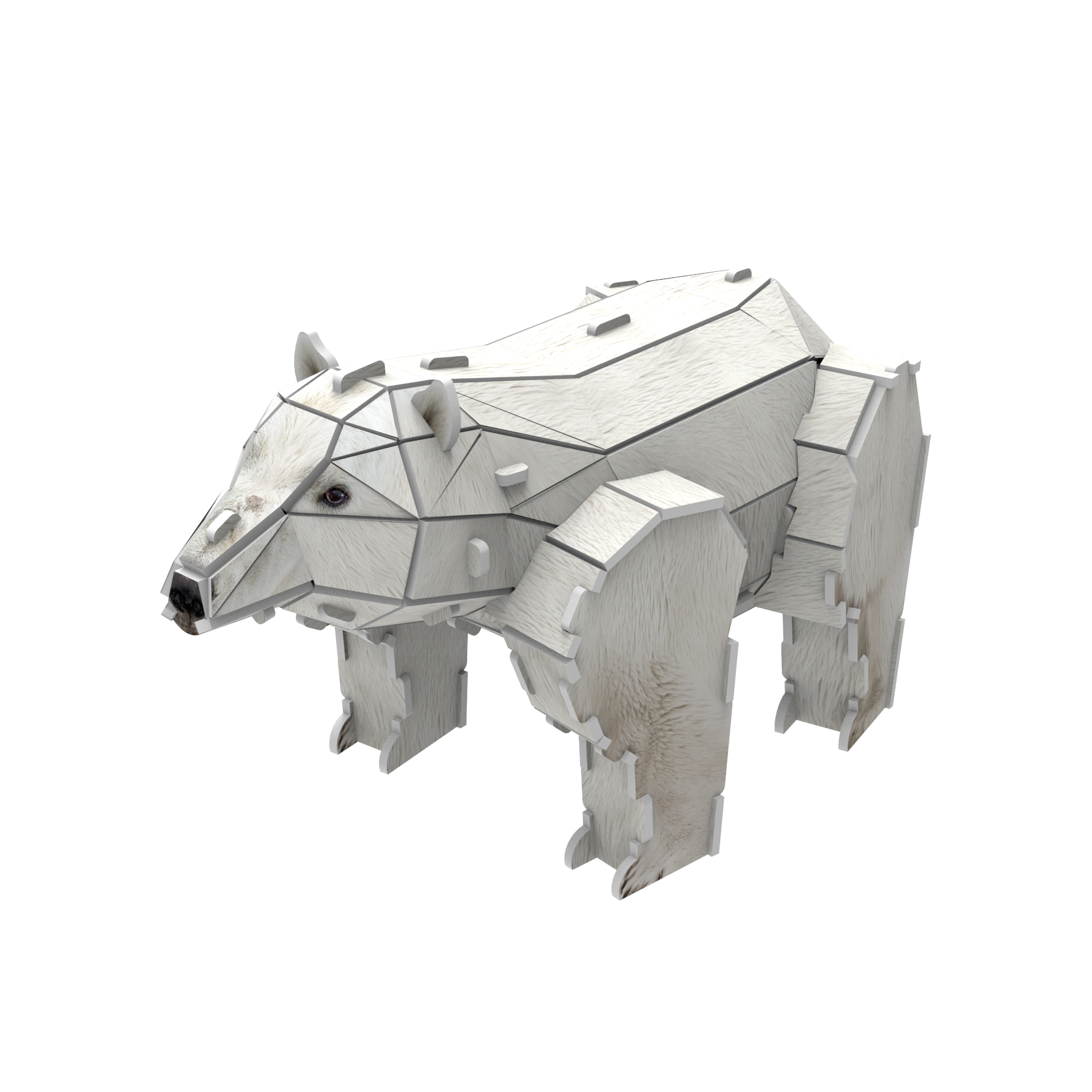 Polar Bear 3D STEM Puzzle for Kids – Educational Animal Kit with AR