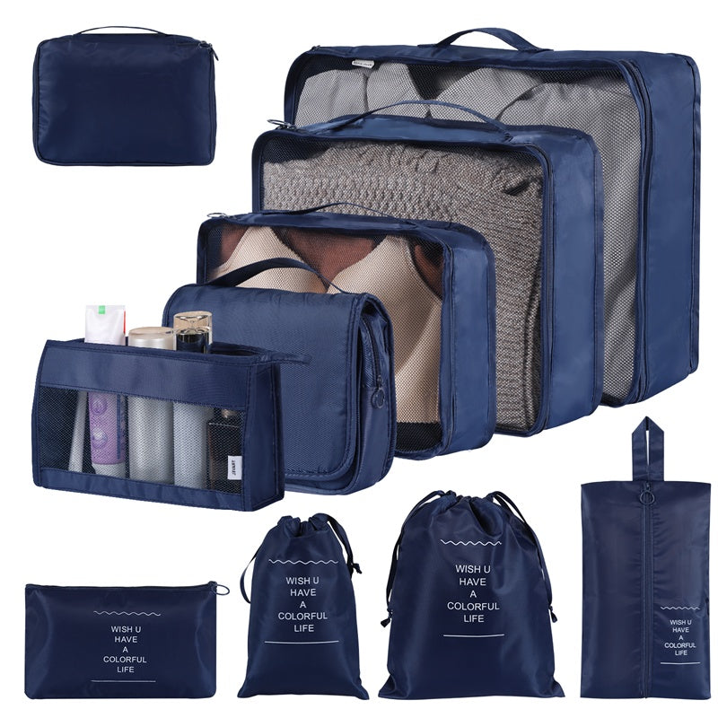 Travel Packing Cubes Organizer Set – Waterproof Clothes Storage Bags