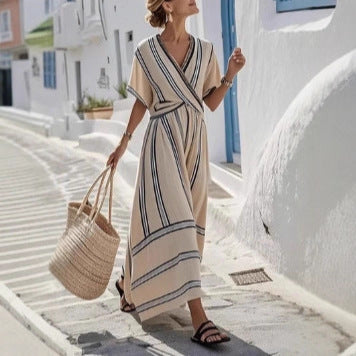 Elegant Summer Boho Maxi Dress – Lightweight Vacation Beach Dress
