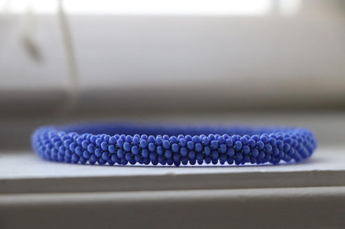 Blue Crochet Bracelet