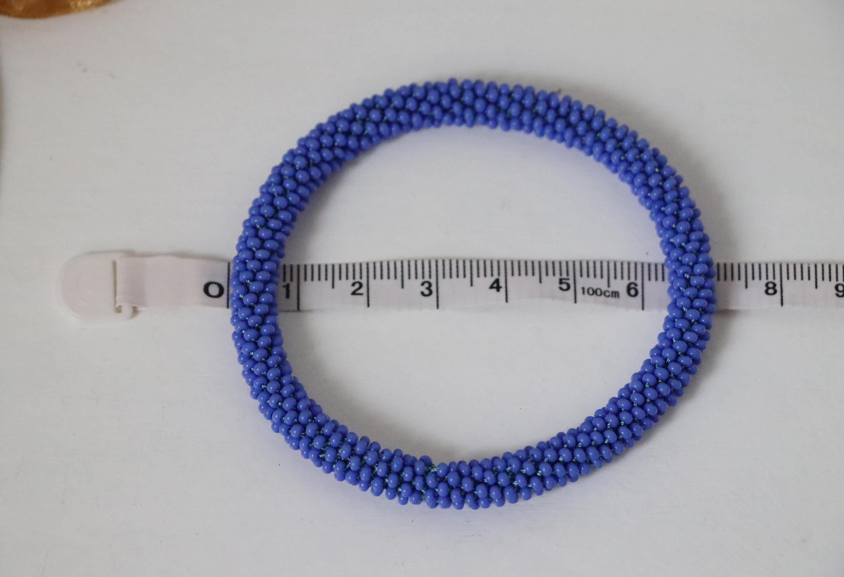 Blue Crochet Bracelet