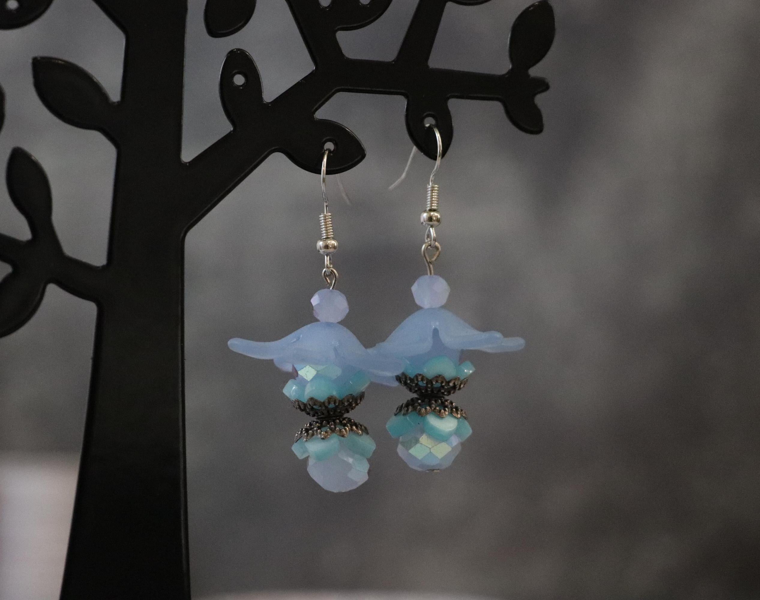 Blue Flower Earrings