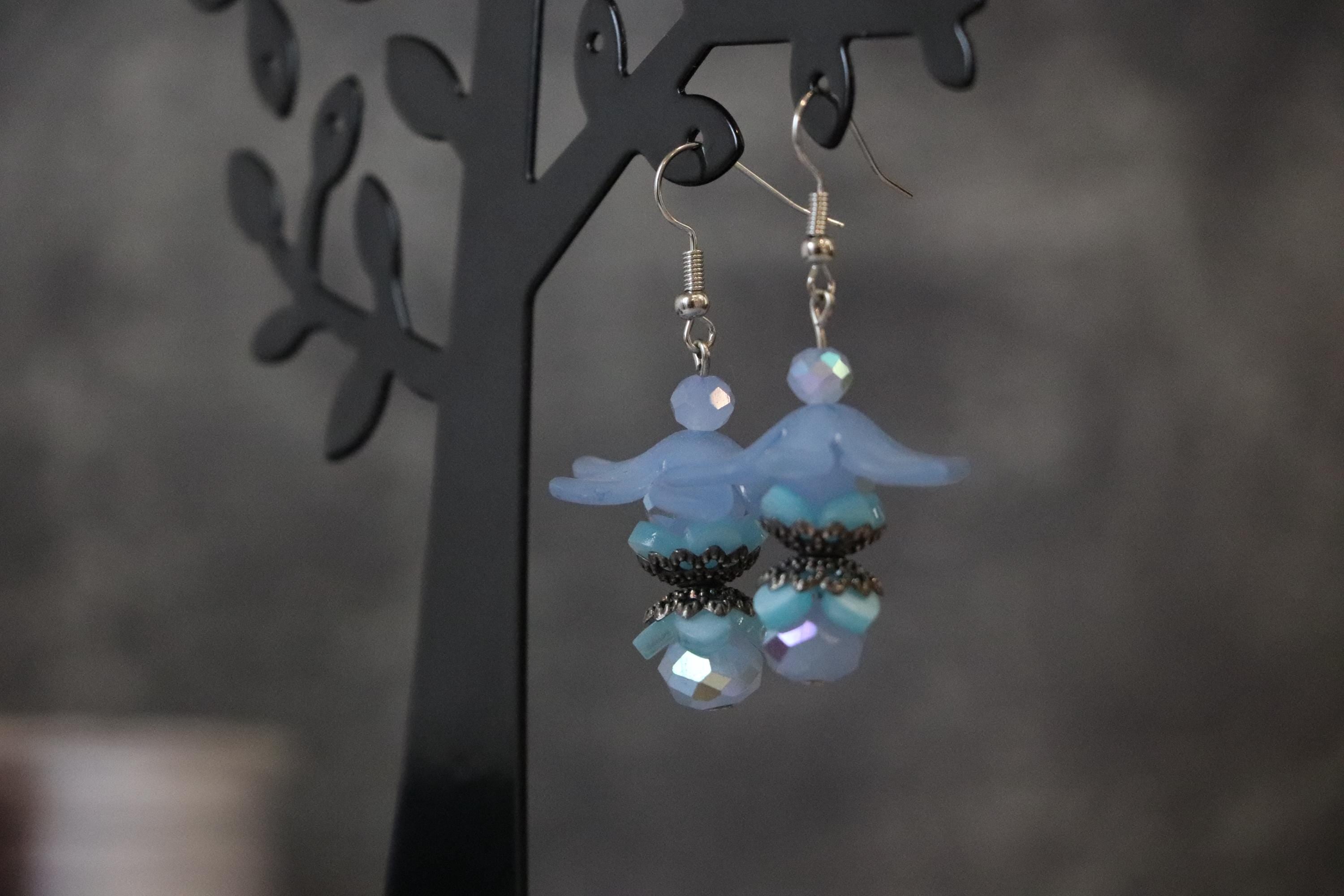 Blue Flower Earrings