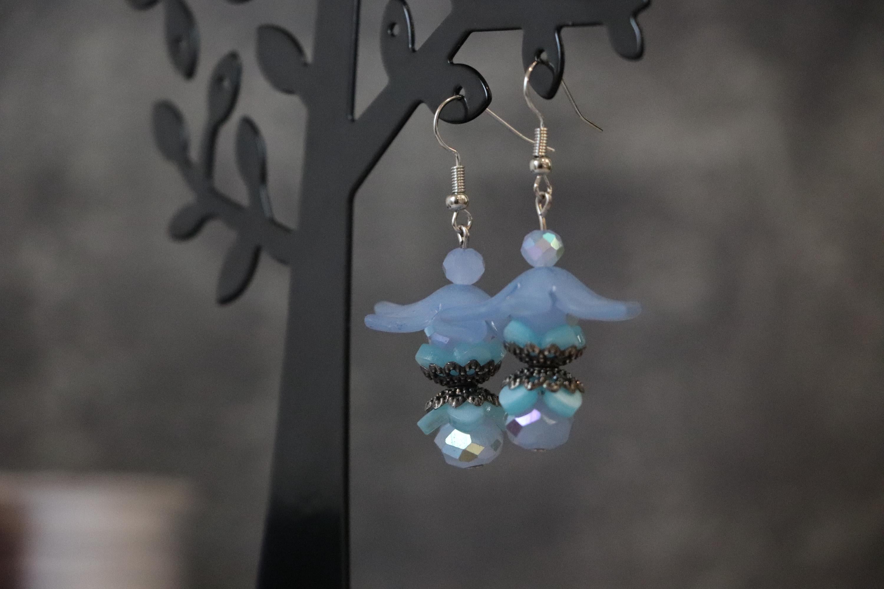 Blue Flower Earrings